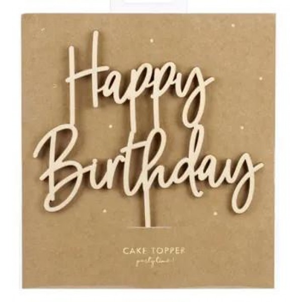 Διακοσμητικό Τούρτας Happy Birthday, 16.5cm Διακοσμητικό Τούρτας Happy Birthday, 16.5cm