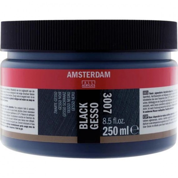 Amsterdam  Έτοιμη Προετοιμασία Gesso Μαύρο 250ml Amsterdam  Έτοιμη Προετοιμασία Gesso Μαύρο 250ml