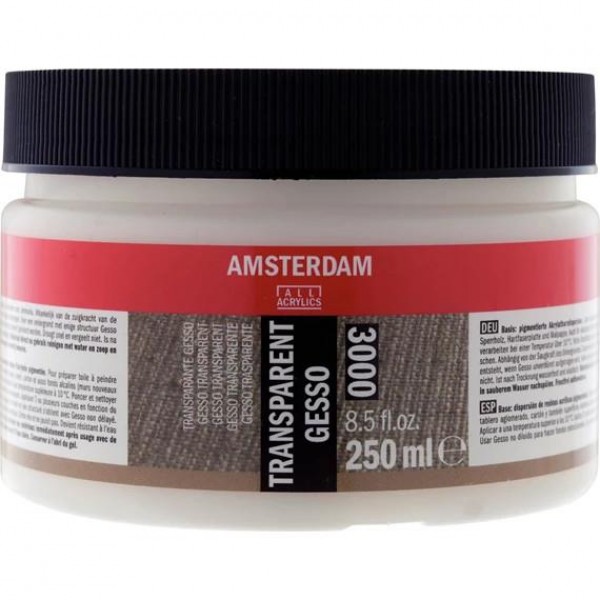 Amsterdam  Έτοιμη Προετοιμασία Gesso Διάφανο 250ml Amsterdam  Έτοιμη Προετοιμασία Gesso Διάφανο 250ml