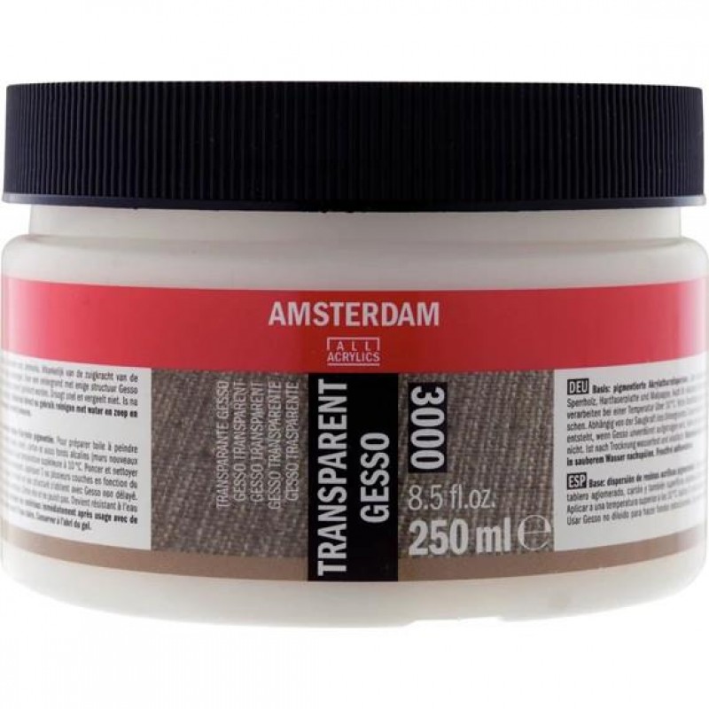 Amsterdam  Έτοιμη Προετοιμασία Gesso Διάφανο 250ml