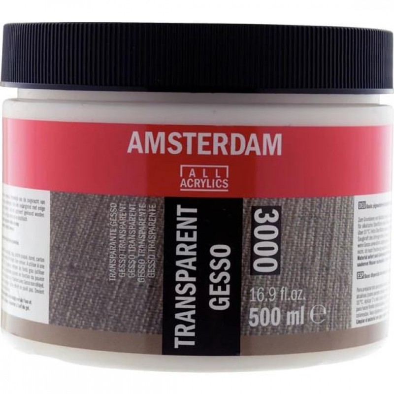 Amsterdam  Έτοιμη Προετοιμασία Gesso Διάφανο 500ml