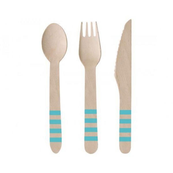 Ξύλινα Μαχαιροπίρουνα Pineapple Vibes 24τεμ Ξύλινα Μαχαιροπίρουνα Pineapple Vibes 24τεμ