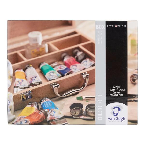 Van Gogh Ξύλινη Κασετίνα με 10 Χρώματα Λαδιού 40ml + Αξεσουάρ Van Gogh Ξύλινη Κασετίνα με 10 Χρώματα Λαδιού 40ml + Αξεσουάρ