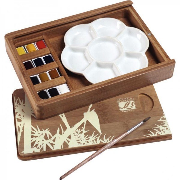 Lefranc Bourgeois Κασετίνα Bamboo 12 Half Pan Ακουαρέλας με Παλέτα Lefranc Bourgeois Κασετίνα Bamboo 12 Half Pan Ακουαρέλας με Παλέτα