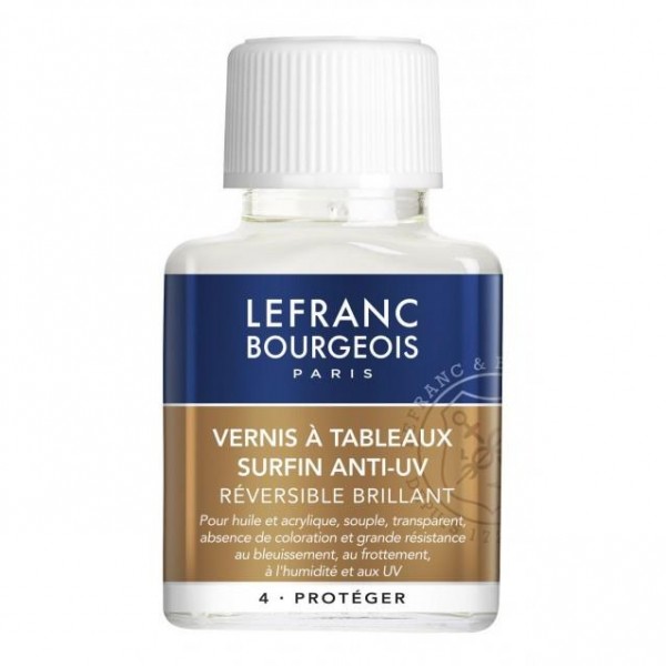 Lefranc Bourgeois Γυαλιστερό Βερνίκι για Λάδι/Ακρυλικό Anti-UV 75ml