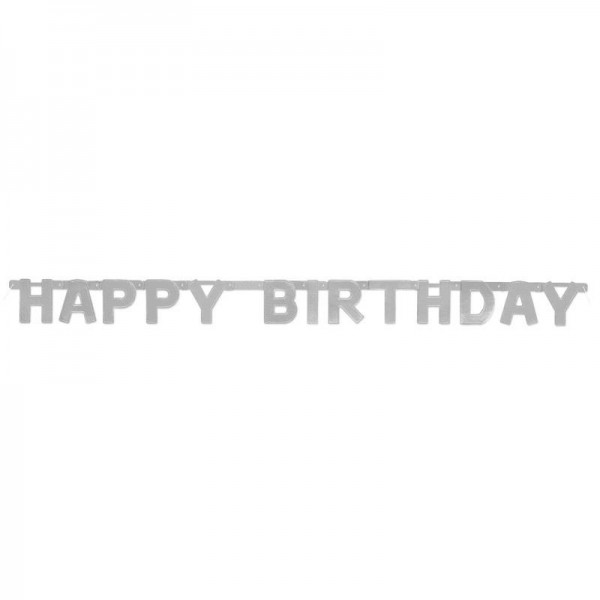 Γιρλάντα Ασημί Happy Birthday Γιρλάντα Ασημί Happy Birthday