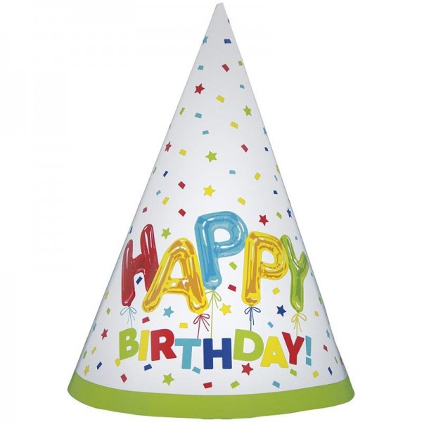 Καπελάκια Happy Balloon Birthday 8τεμ