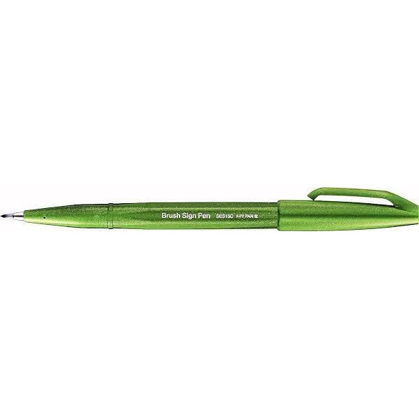 Touch Brush Sign Pen Olive Green Touch Brush Sign Pen Olive Green