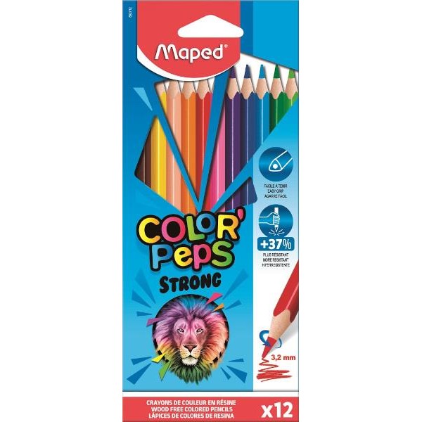 Maped Ξυλομπογιές Color Peps Strong 12τεμ Maped Ξυλομπογιές Color Peps Strong 12τεμ