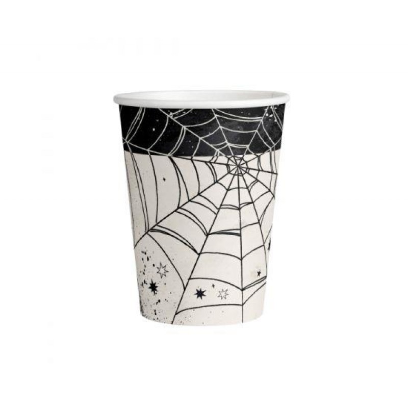 Ποτήρια Χάρτινα 250ml Spider Web 8τεμ