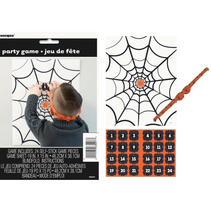 Pin the Spider on the Web Party Game