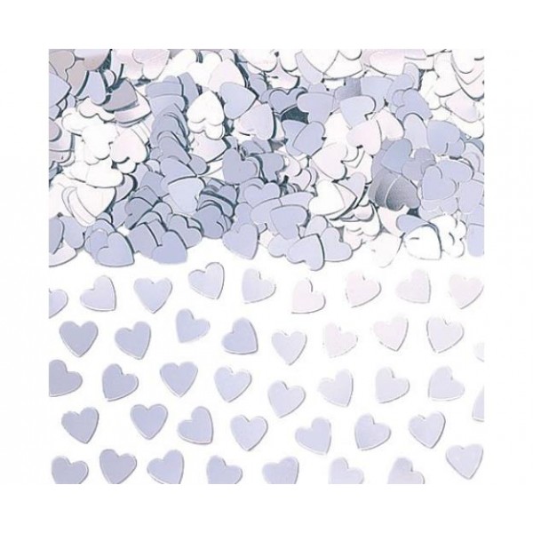 Κομφετί Καρδιές Ασημί 14gr Κομφετί Καρδιές Ασημί 14gr