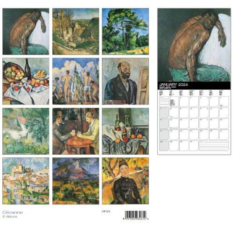 2024 Wall Calendar 30x30cm Cezanne