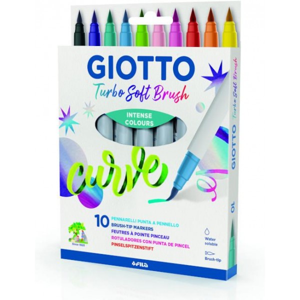 Giotto Turbo Soft Brush Μαρκαδόροι Πινέλο 10τεμ Giotto Turbo Soft Brush Μαρκαδόροι Πινέλο 10τεμ