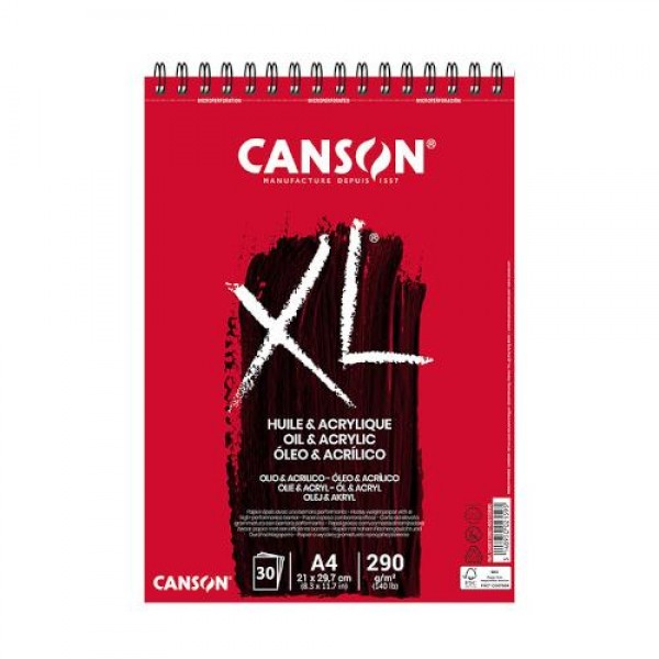 Canson Μπλοκ XL Oil-Acrylic A4 290gr 30p Canson Μπλοκ XL Oil-Acrylic A4 290gr 30p