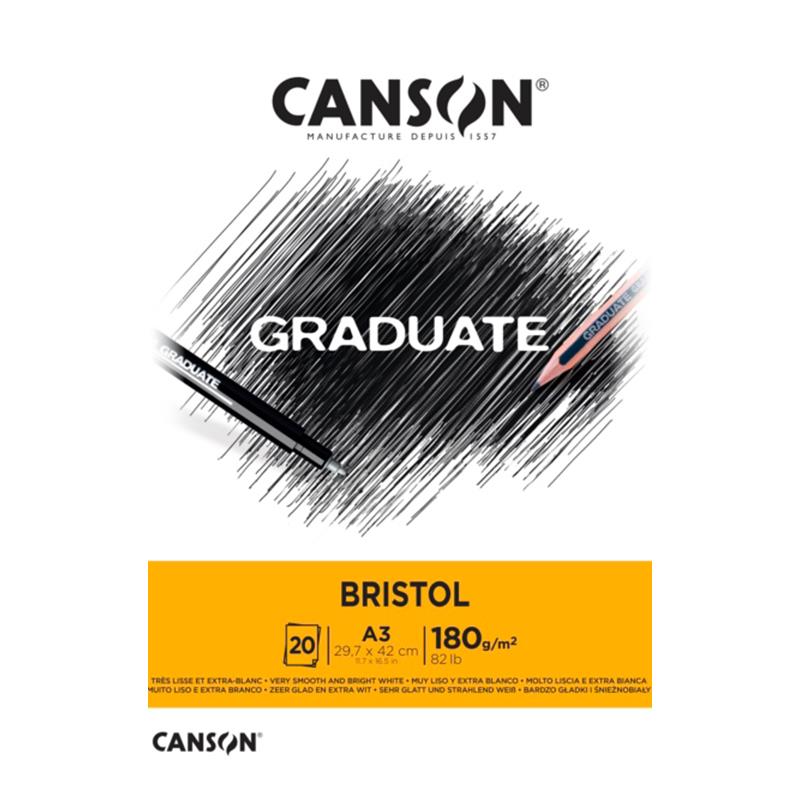 Canson Μπλοκ Bristol Graduate A3 180g 20p