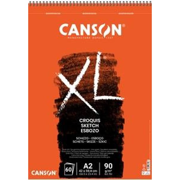 Canson Μπλοκ XL Sketch A2 90g 60φ