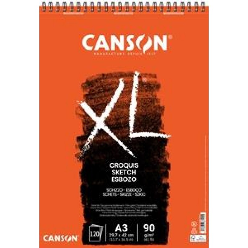 Canson Μπλοκ XL Sketch A3 90g 120φ