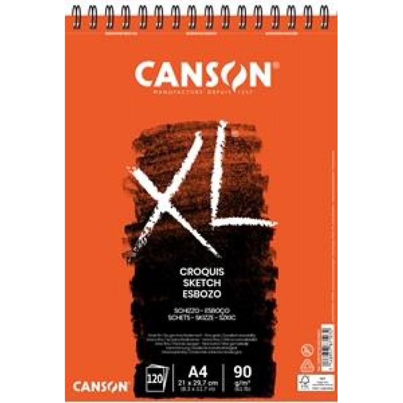 Canson Μπλοκ XL Sketch A4 90g 120φ