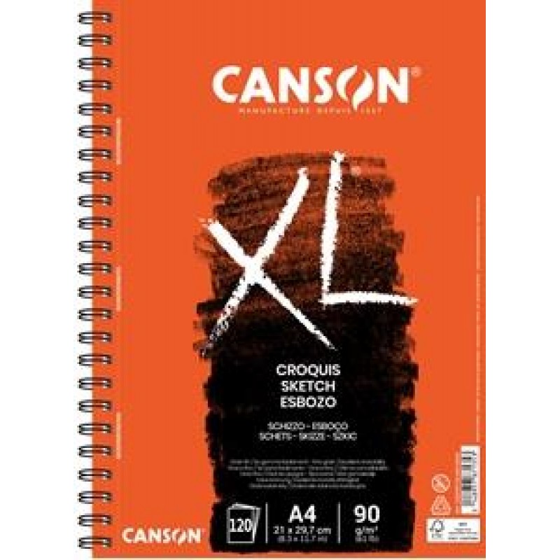 Canson Μπλοκ XL Sketch A4 90g 120φ