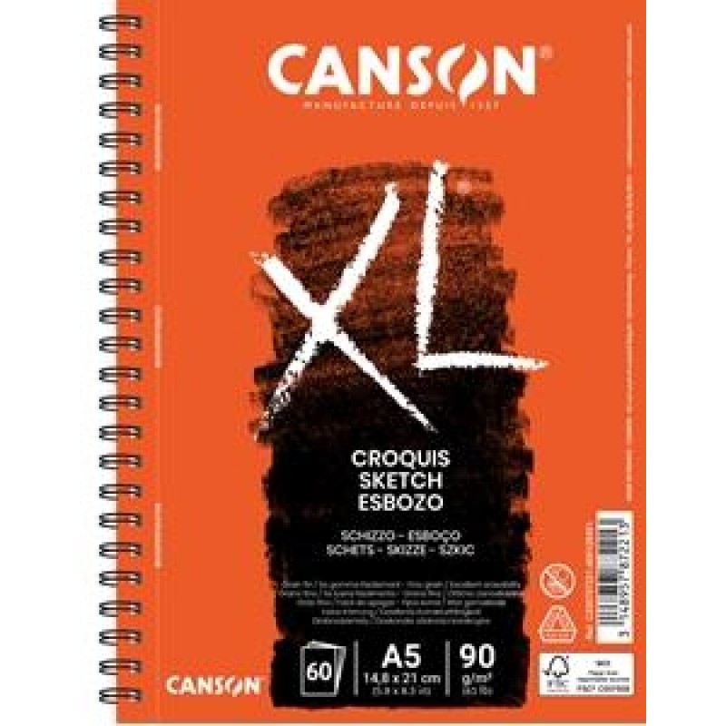Canson Μπλοκ XL Sketch A5 90g 60φ