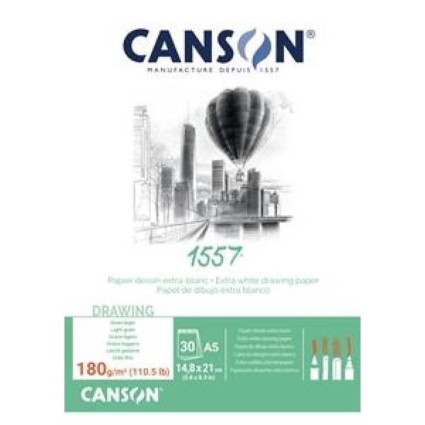 Μπλοκ Σχεδίου Canson 1557 A5 180g 30φ Μπλοκ Σχεδίου Canson 1557 A5 180g 30φ