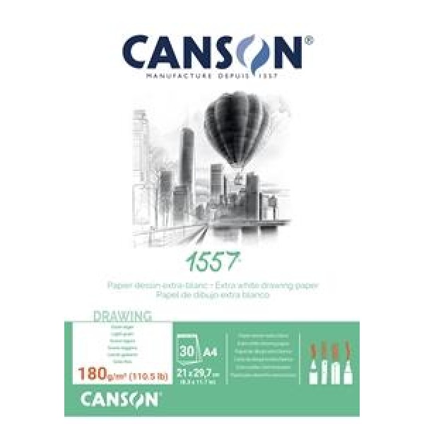 Μπλοκ Σχεδίου Canson 1557 A4 180g 30φ Μπλοκ Σχεδίου Canson 1557 A4 180g 30φ