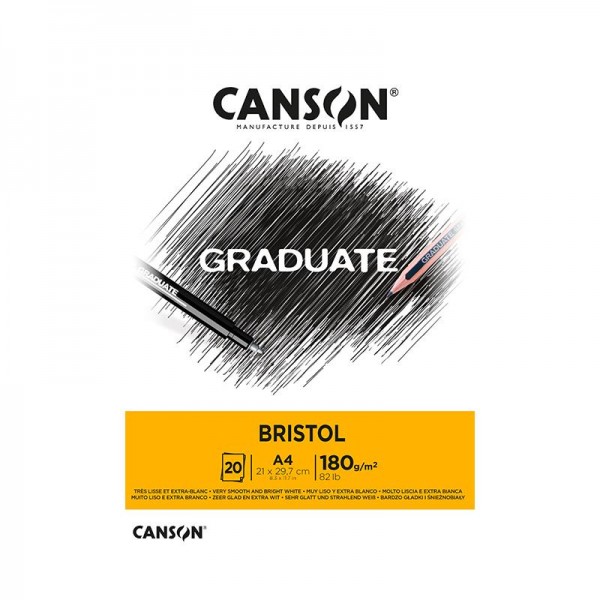 Canson Μπλοκ Bristol Graduate A4 180g 20p Canson Μπλοκ Bristol Graduate A4 180g 20p