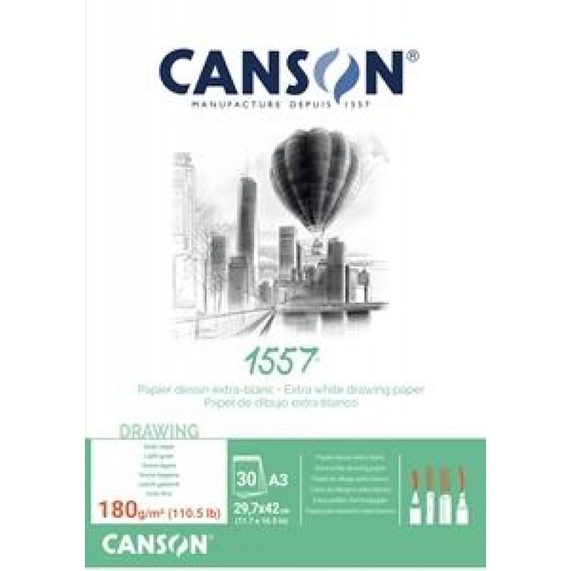 Μπλοκ Σχεδίου Canson 1557 A3 180g 30φ