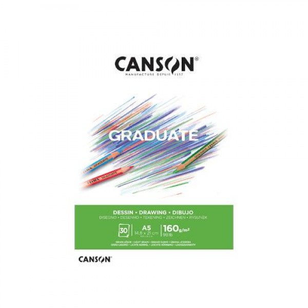 Canson Μπλοκ Graduate Drawing A5 160g 30φ Canson Μπλοκ Graduate Drawing A5 160g 30φ