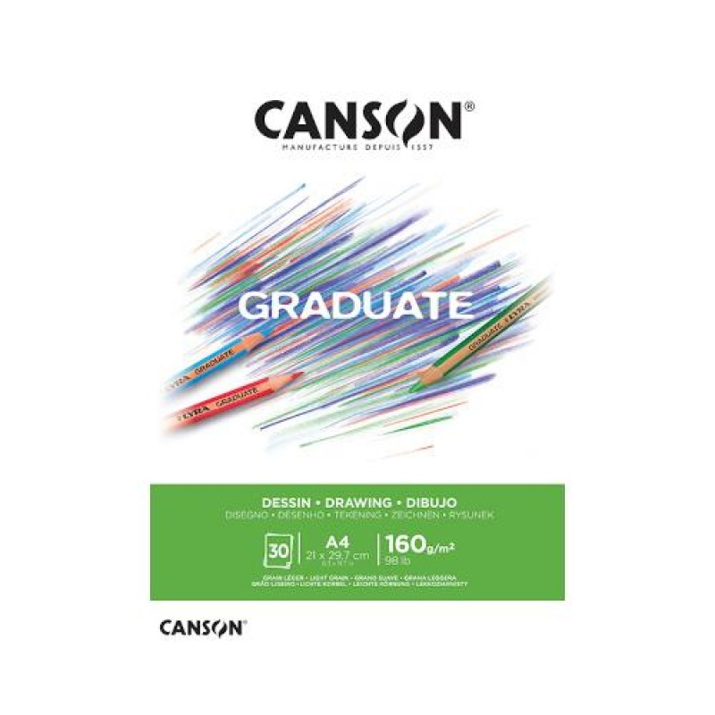 Canson Μπλοκ Graduate Drawing A4 160g 30φ