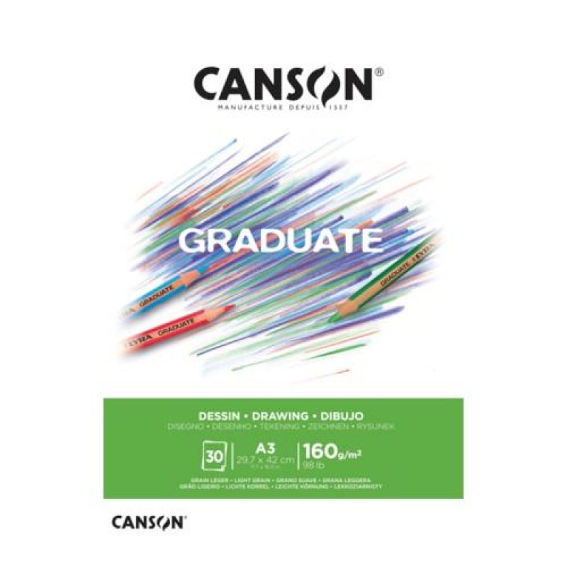 Canson Μπλοκ Graduate Drawing Α3 160g 30φ