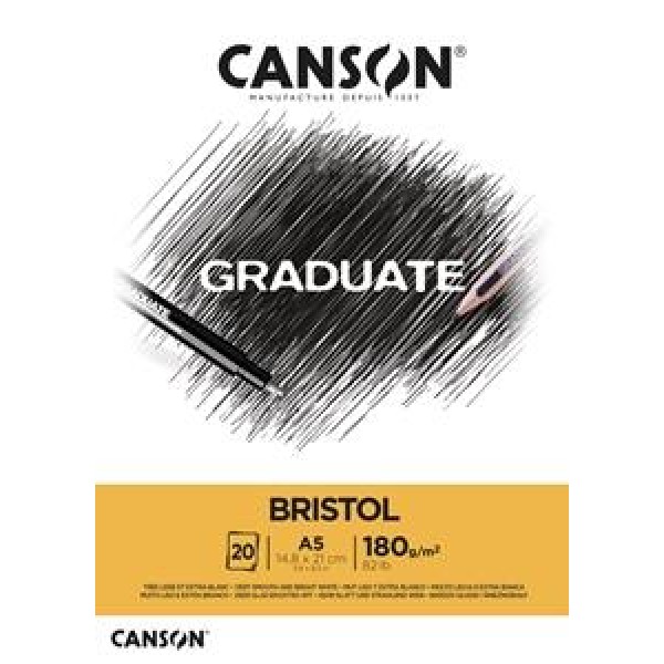 Canson Μπλοκ Bristol Graduate A5 180g 20p Canson Μπλοκ Bristol Graduate A5 180g 20p