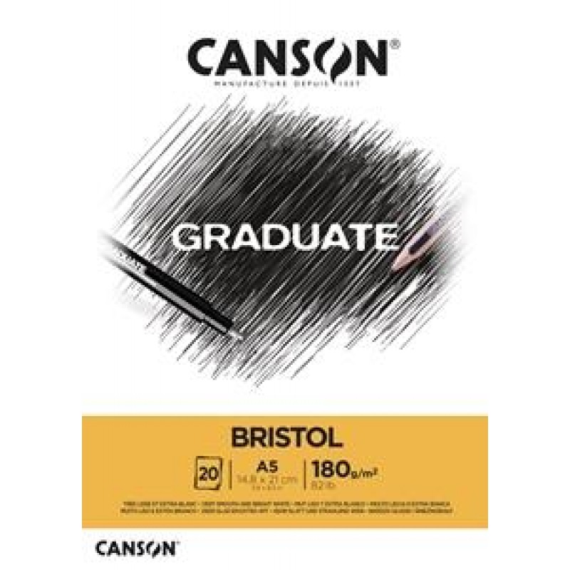 Canson Μπλοκ Bristol Graduate A5 180g 20p