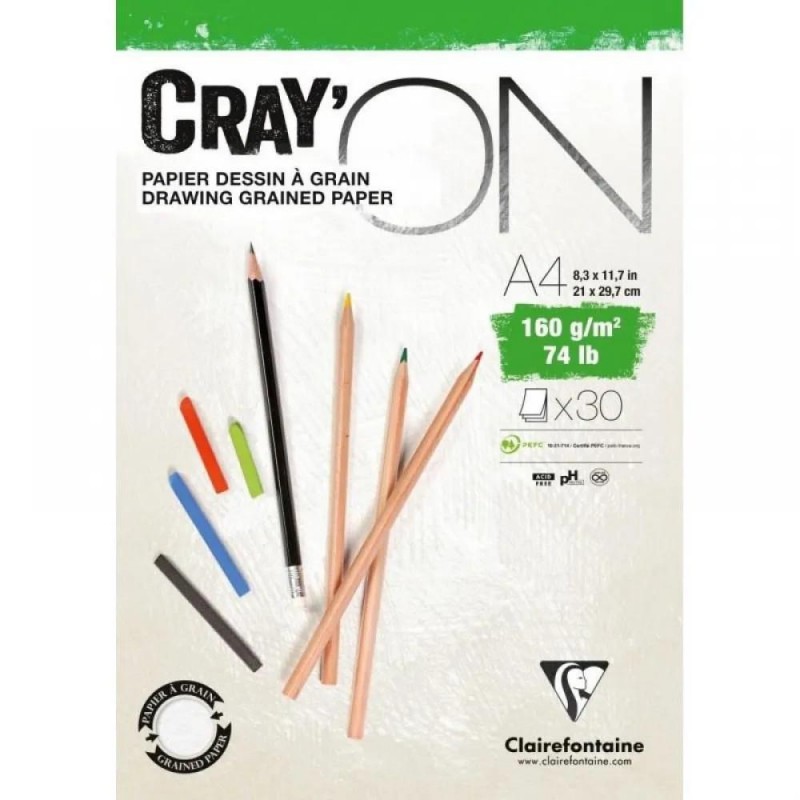 Clairefontaine Μπλοκ Σχεδίου CrayON 30 φύλλων A4 160gr