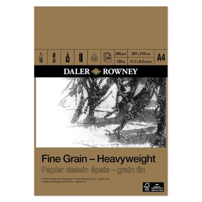 Daler Μπλοκ Fine Grain Drawing Pad A4 200gr 30φ