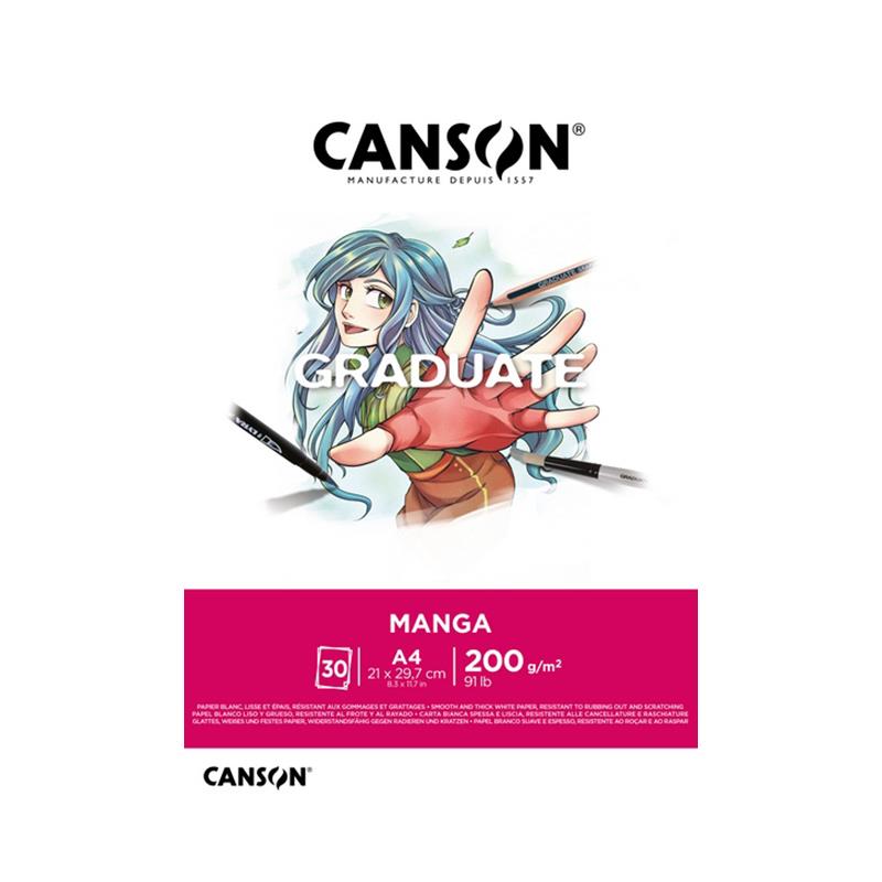 Canson Μπλοκ Graduate Manga A4 - 210mm x 297mm 200g 30φ
