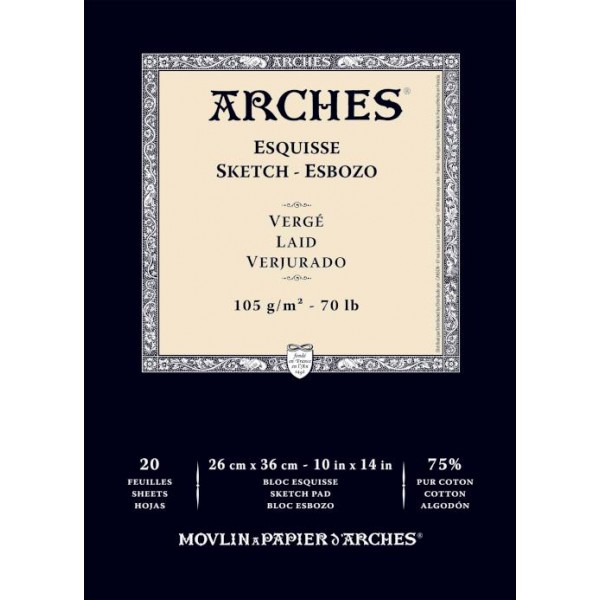 Μπλοκ Σχεδίου Arches 105g 26x36cm 20φ Μπλοκ Σχεδίου Arches 105g 26x36cm 20φ