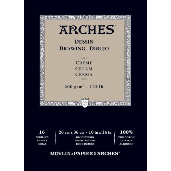 Μπλοκ Σχεδίου Arches Cream 200g 26x36cm 16φ Μπλοκ Σχεδίου Arches Cream 200g 26x36cm 16φ