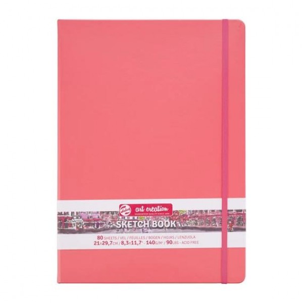 Art Creation Sketch Book A4 (21x29.7) 140g 80p Coral Red Art Creation Sketch Book A4 (21x29.7) 140g 80p Coral Red
