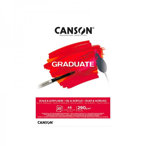 Canson Graduate Μπλοκ για Λάδι και Ακρυλικό A5 290gr 20φ Canson Graduate Μπλοκ για Λάδι και Ακρυλικό A5 290gr 20φ