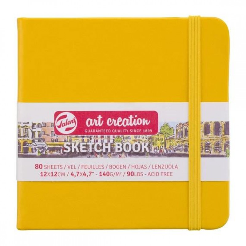 Art Creation Sketch Book 12x12cm 140g 80p Golden Yellow Art Creation Sketch Book 12x12cm 140g 80p Golden Yellow