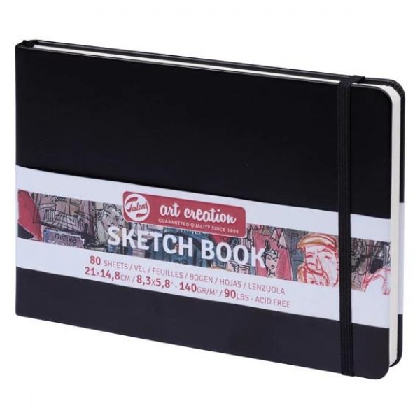 Art Creation Sketch Book A5 (14.8x21cm) Landscape 140gr 80p Black Art Creation Sketch Book A5 (14.8x21cm) Landscape 140gr 80p Black