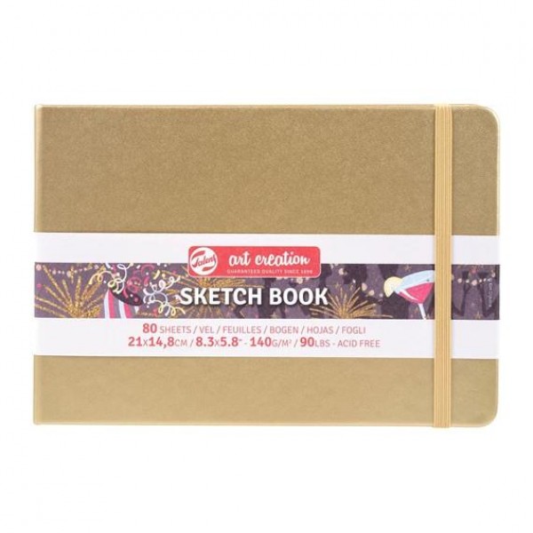 Art Creation Sketch Book A5 (14.8x21cm) Landscape 140gr 80p Gold Art Creation Sketch Book A5 (14.8x21cm) Landscape 140gr 80p Gold