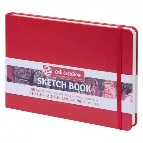 Art Creation Sketch Book A5 (14.8x21cm) Landscape 140gr 80p Red Art Creation Sketch Book A5 (14.8x21cm) Landscape 140gr 80p Red