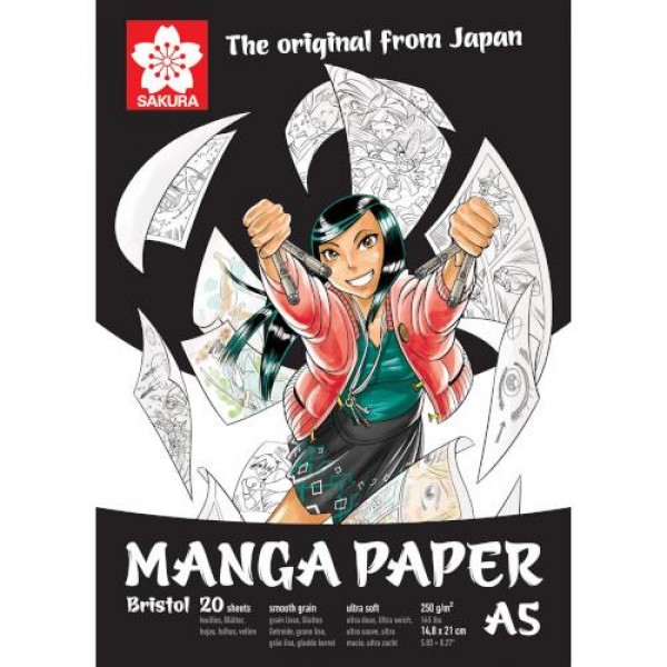 Μπλοκ Manga Paper Bristol 250g A5 - 148mm x 210mm 20φ Μπλοκ Manga Paper Bristol 250g A5 - 148mm x 210mm 20φ