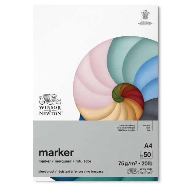Winsor Newton Μπλοκ Μαρκαδόρου 50φ A4 -75gsm Winsor Newton Μπλοκ Μαρκαδόρου 50φ A4 -75gsm