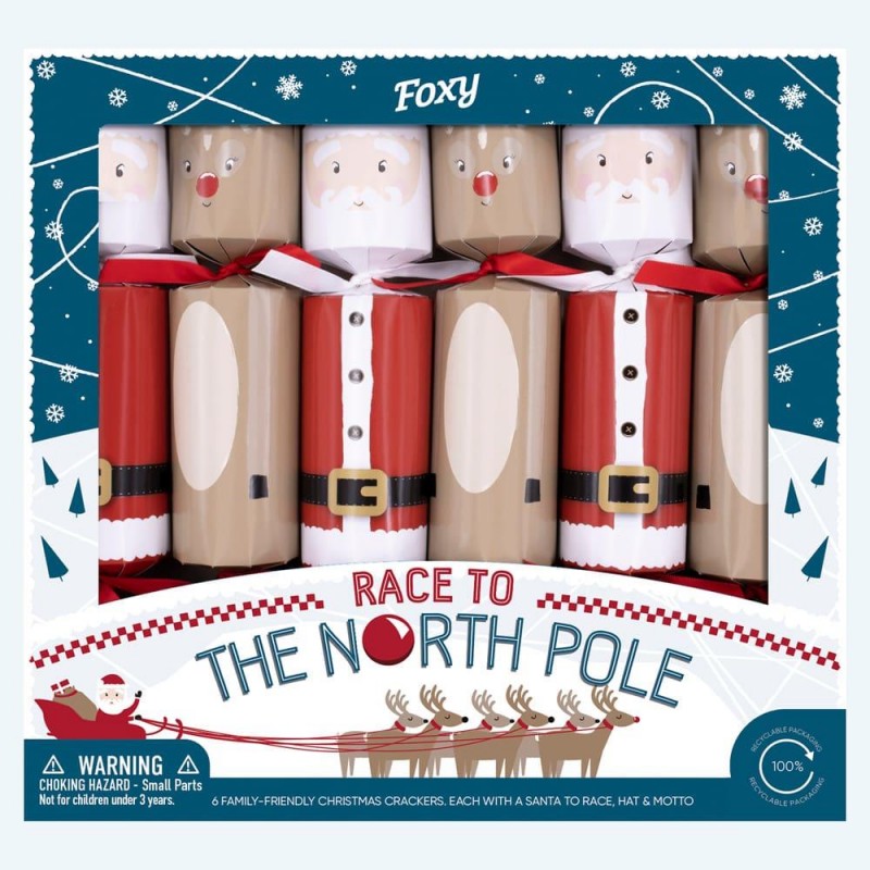 Christmas Crackers 30cm Race to the North Pole 6τεμ