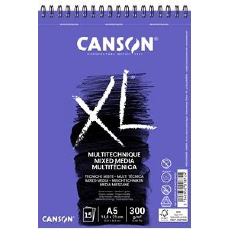Canson Μπλοκ XL Mix Media A5 300g 15φ