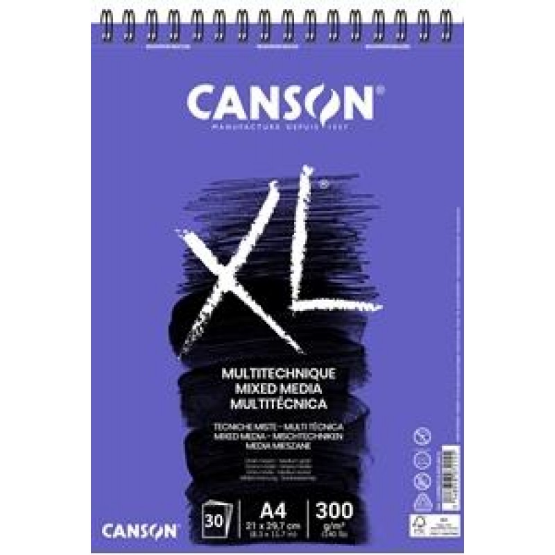 Canson Μπλοκ XL Mix Media A4 300g 30φ